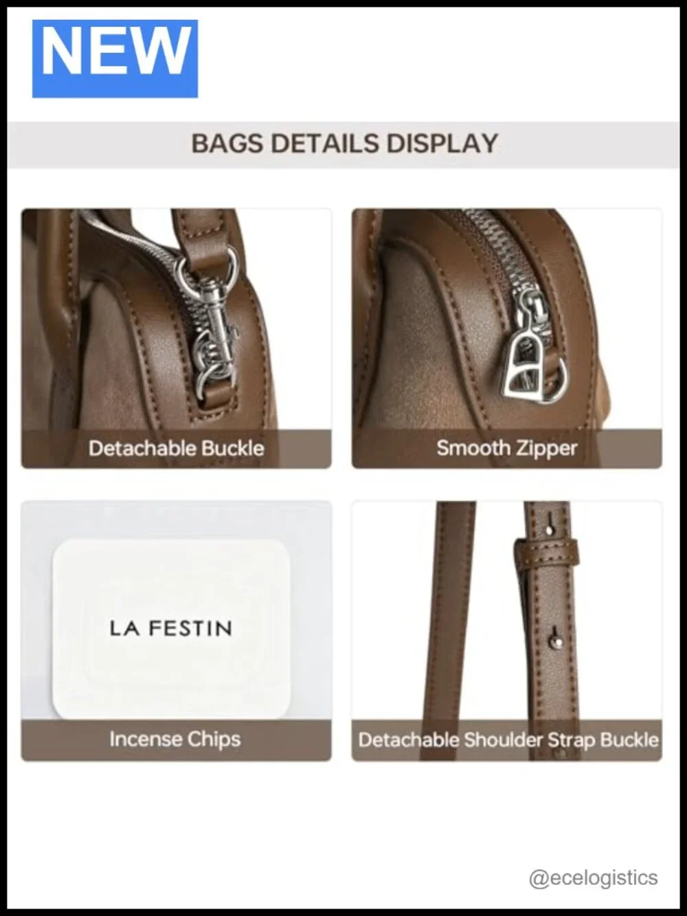 Genuine Leather Top Handle Mini Crossbody Bag Detachable Chain